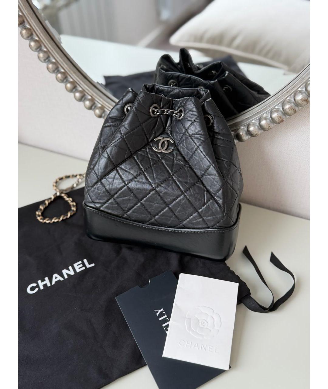 CHANEL Черный кожаный рюкзак, фото 2