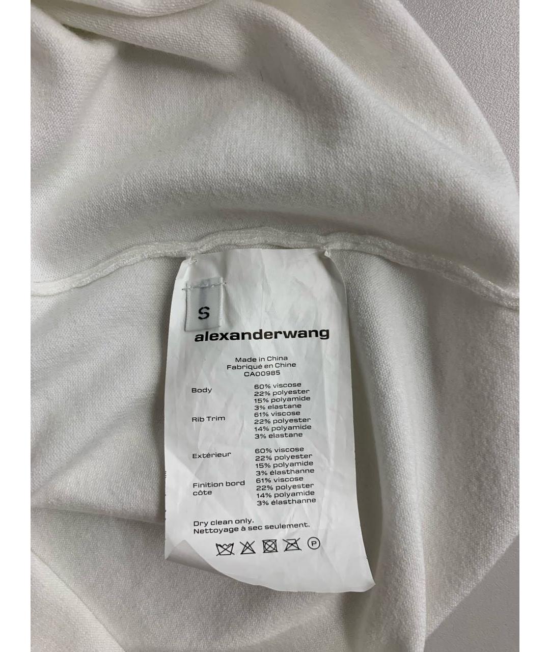 ALEXANDER WANG Белая вискозная водолазка, фото 7
