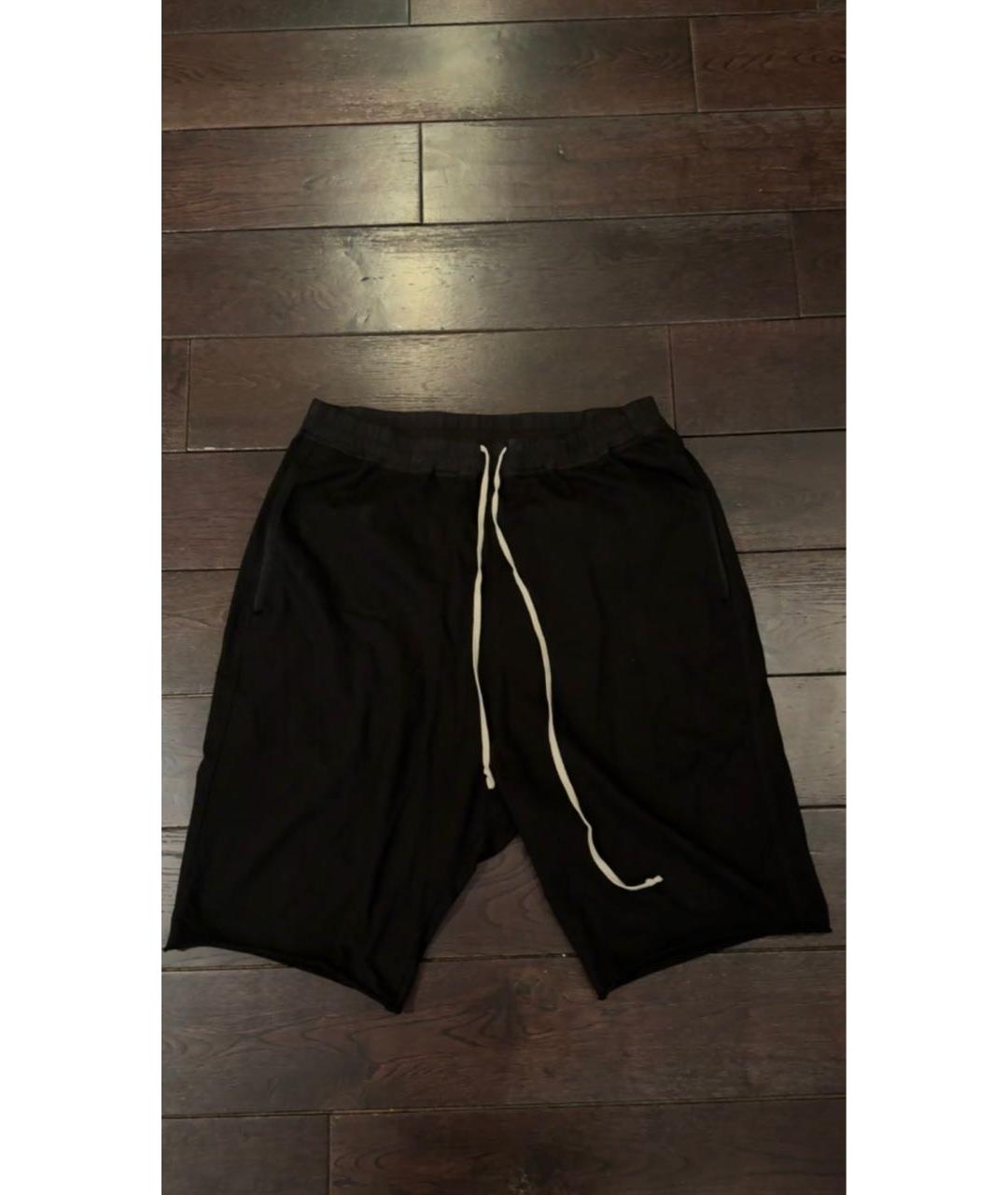 RICK OWENS DRKSHDW Черные хлопковые шорты, фото 5