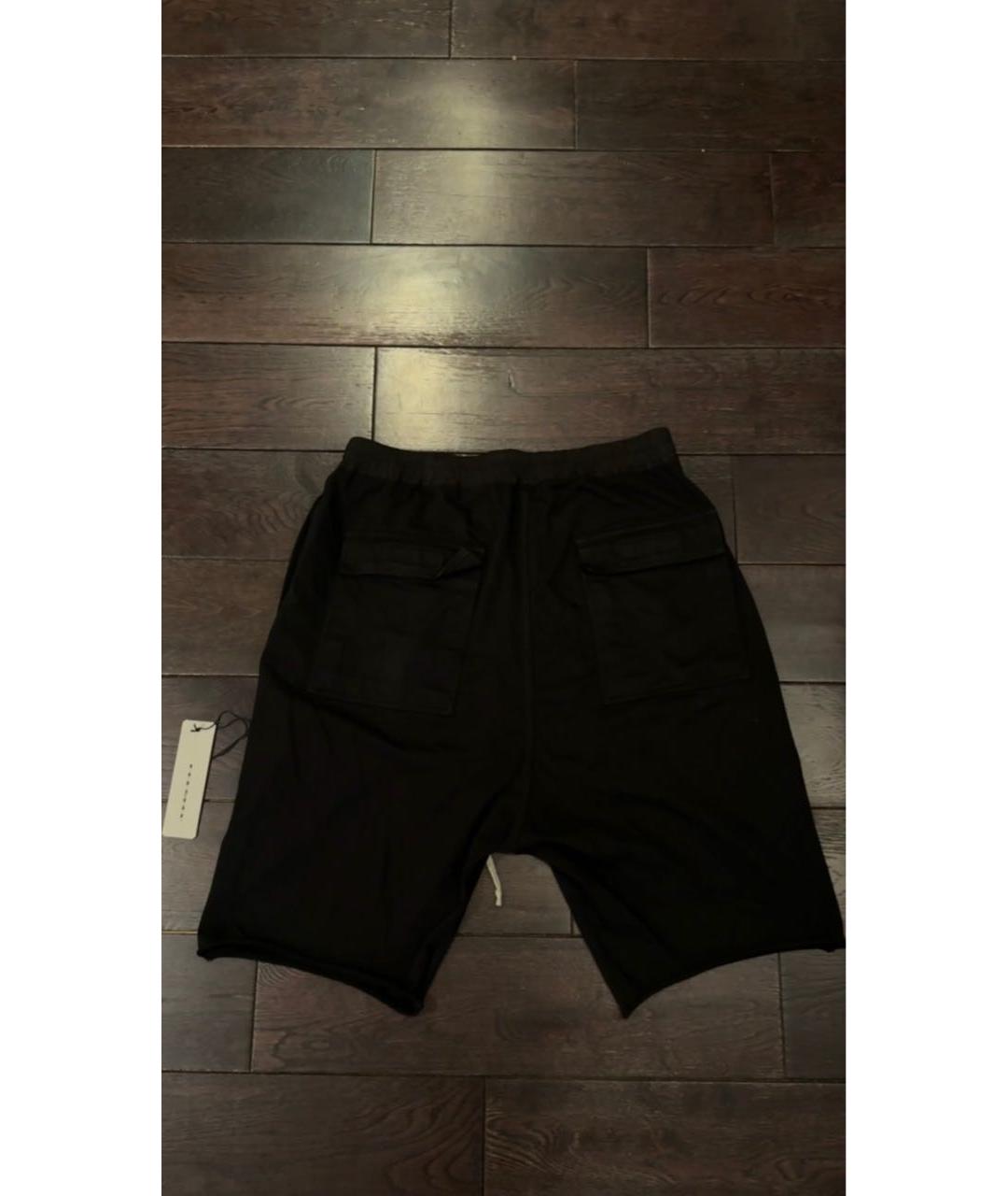 RICK OWENS DRKSHDW Черные хлопковые шорты, фото 2