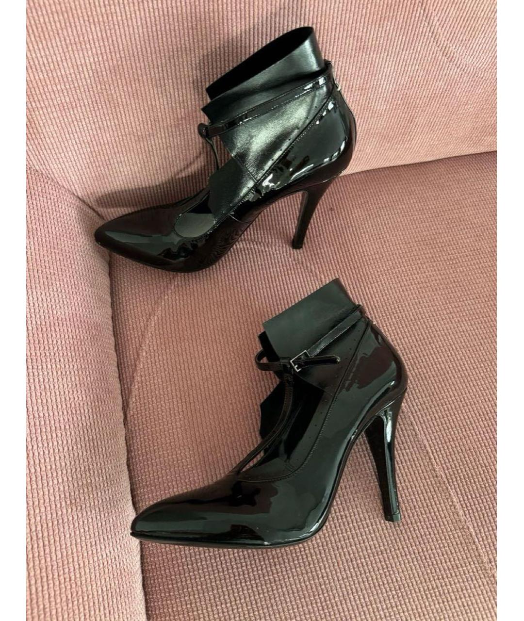 MAISON MARGIELA Черные ботильоны из лакированной кожи, фото 6