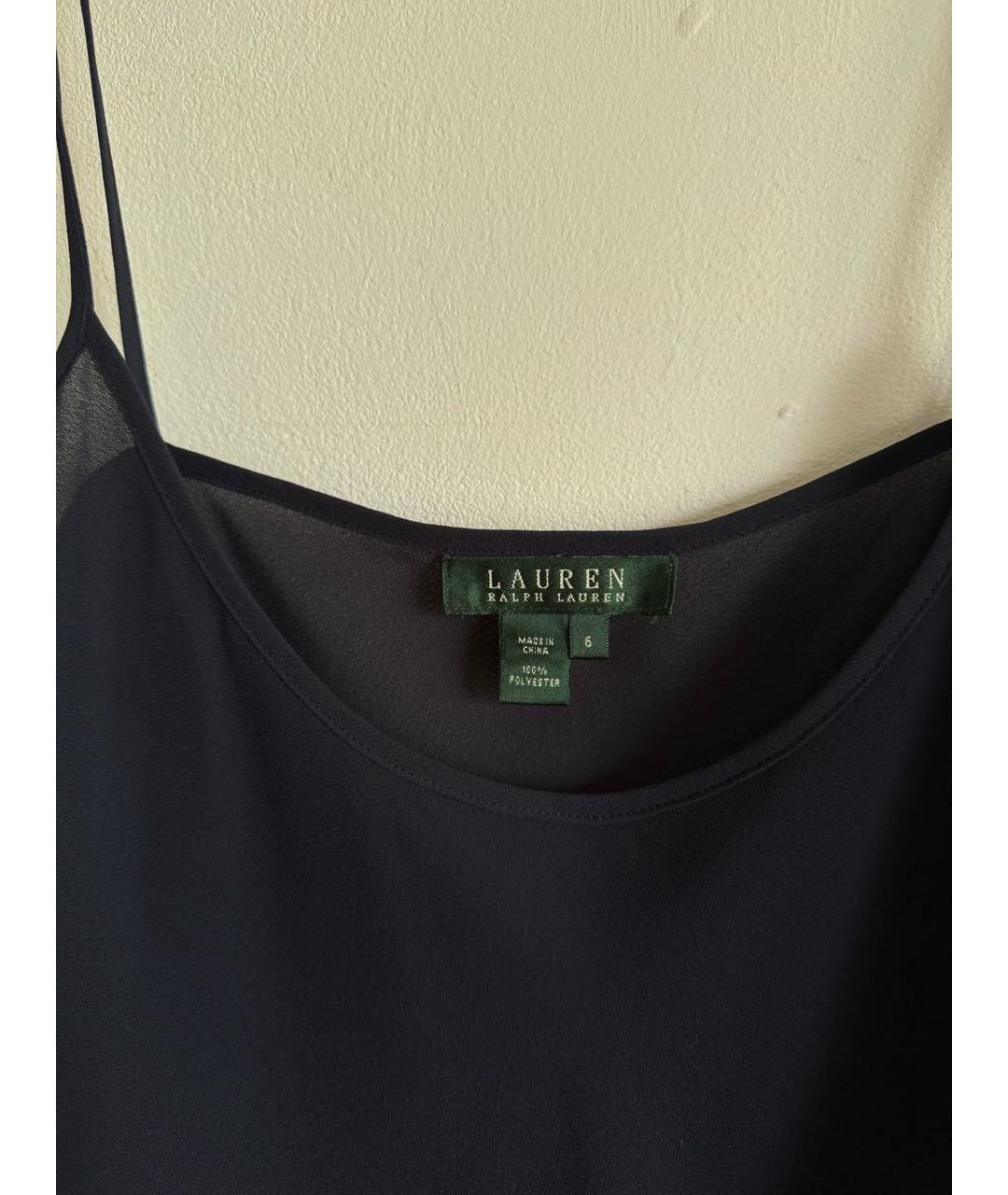 RALPH LAUREN Темно-синяя полиэстеровая блузы, фото 2