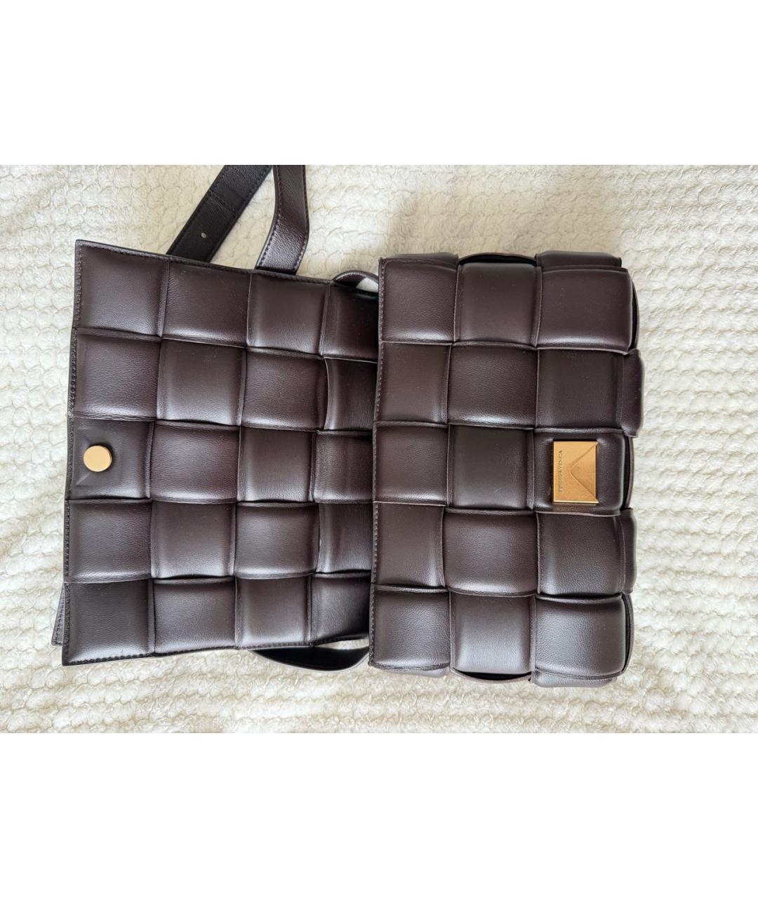BOTTEGA VENETA Коричневая кожаная сумка через плечо, фото 2