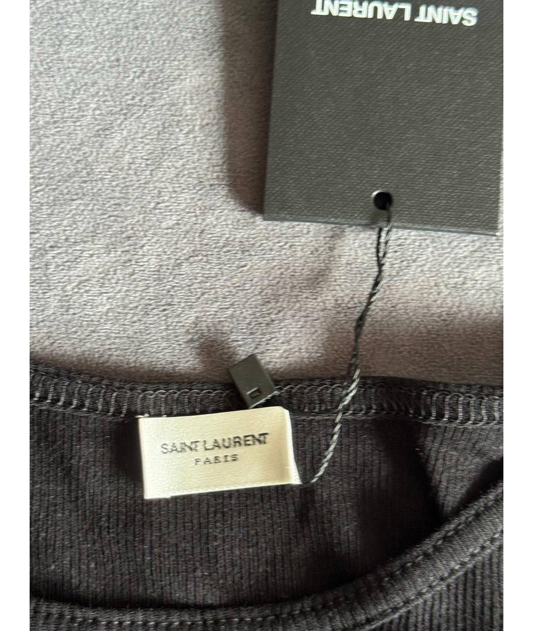 SAINT LAURENT Черная майка, фото 2