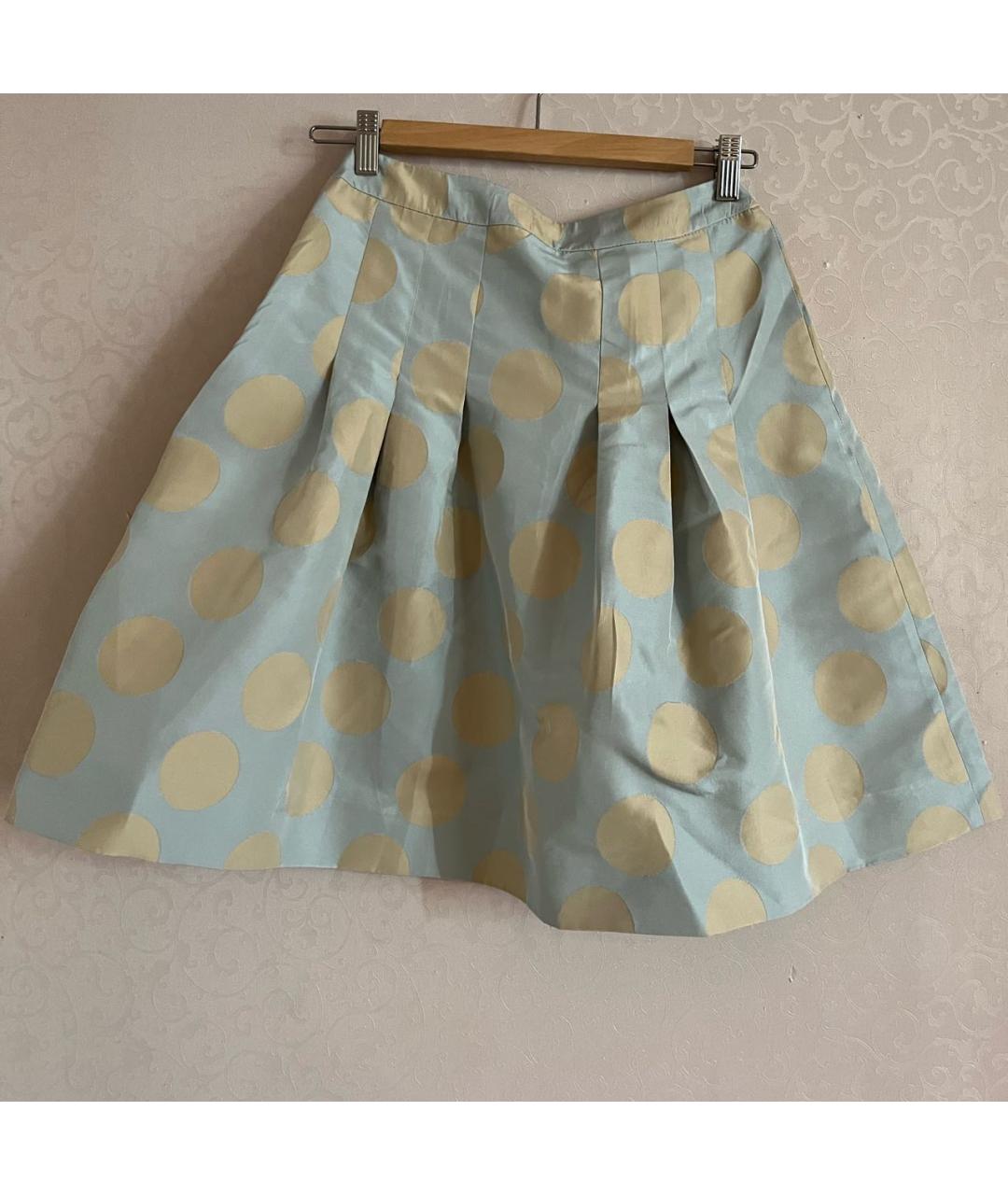 MOSCHINO Голубая хлопковая юбка миди, фото 5