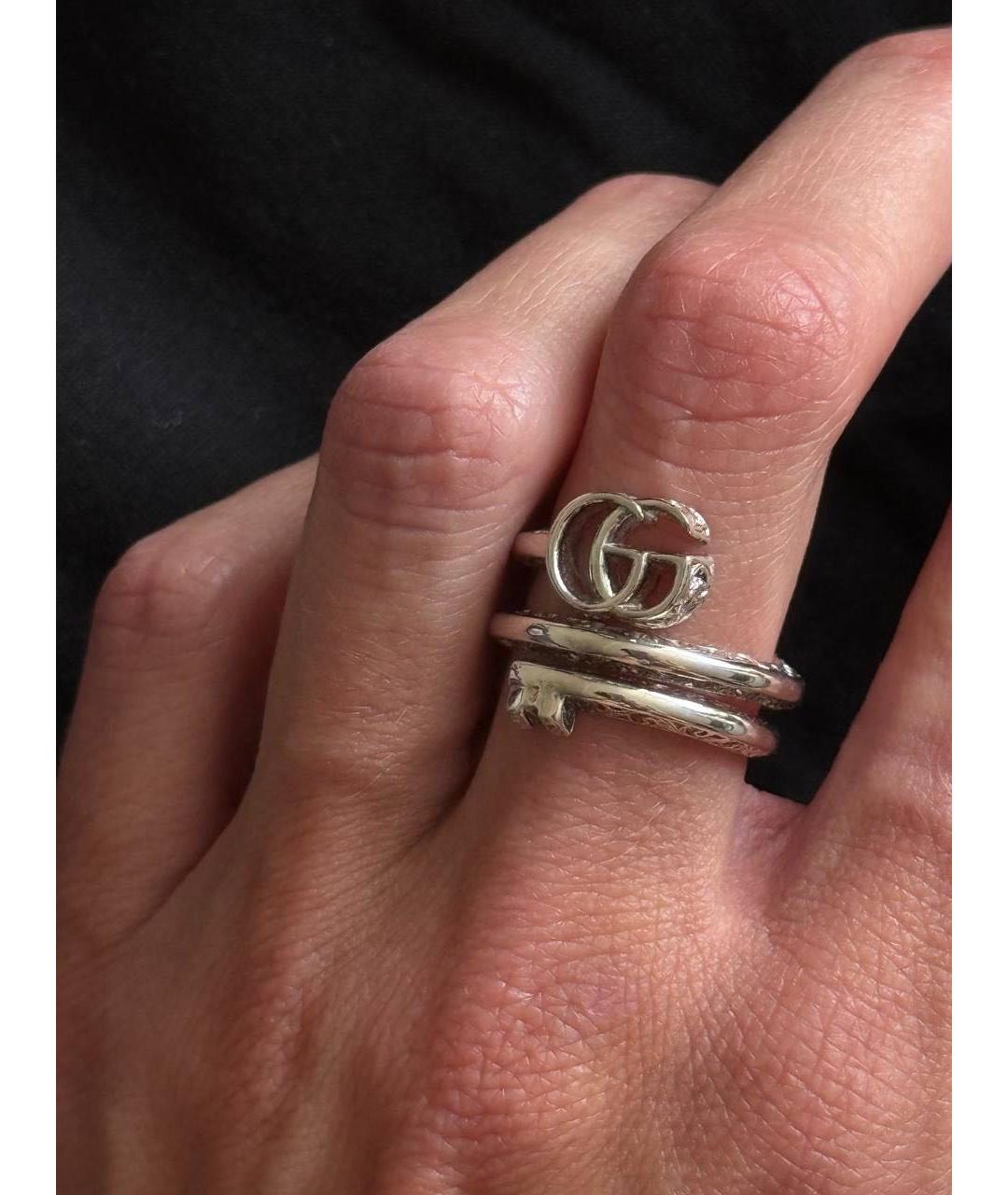 GUCCI Серебряное серебряное кольцо, фото 3