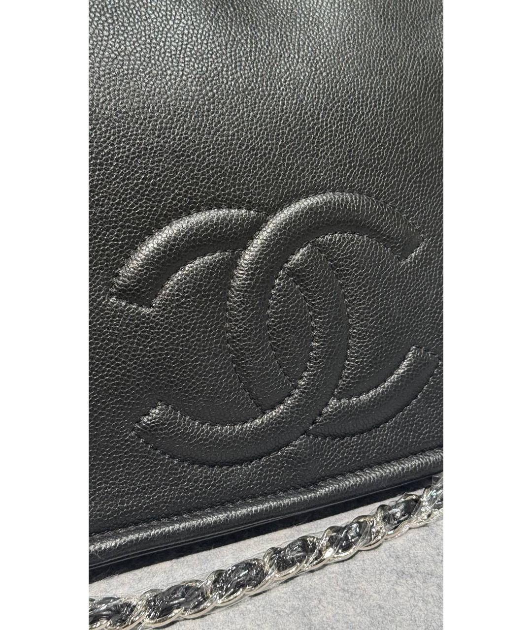 CHANEL Черная кожаная сумка через плечо, фото 4