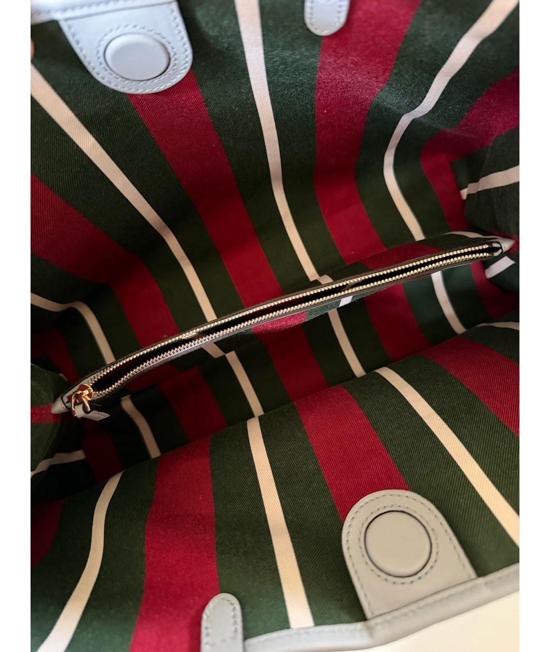 GUCCI Голубая канва сумка тоут, фото 5