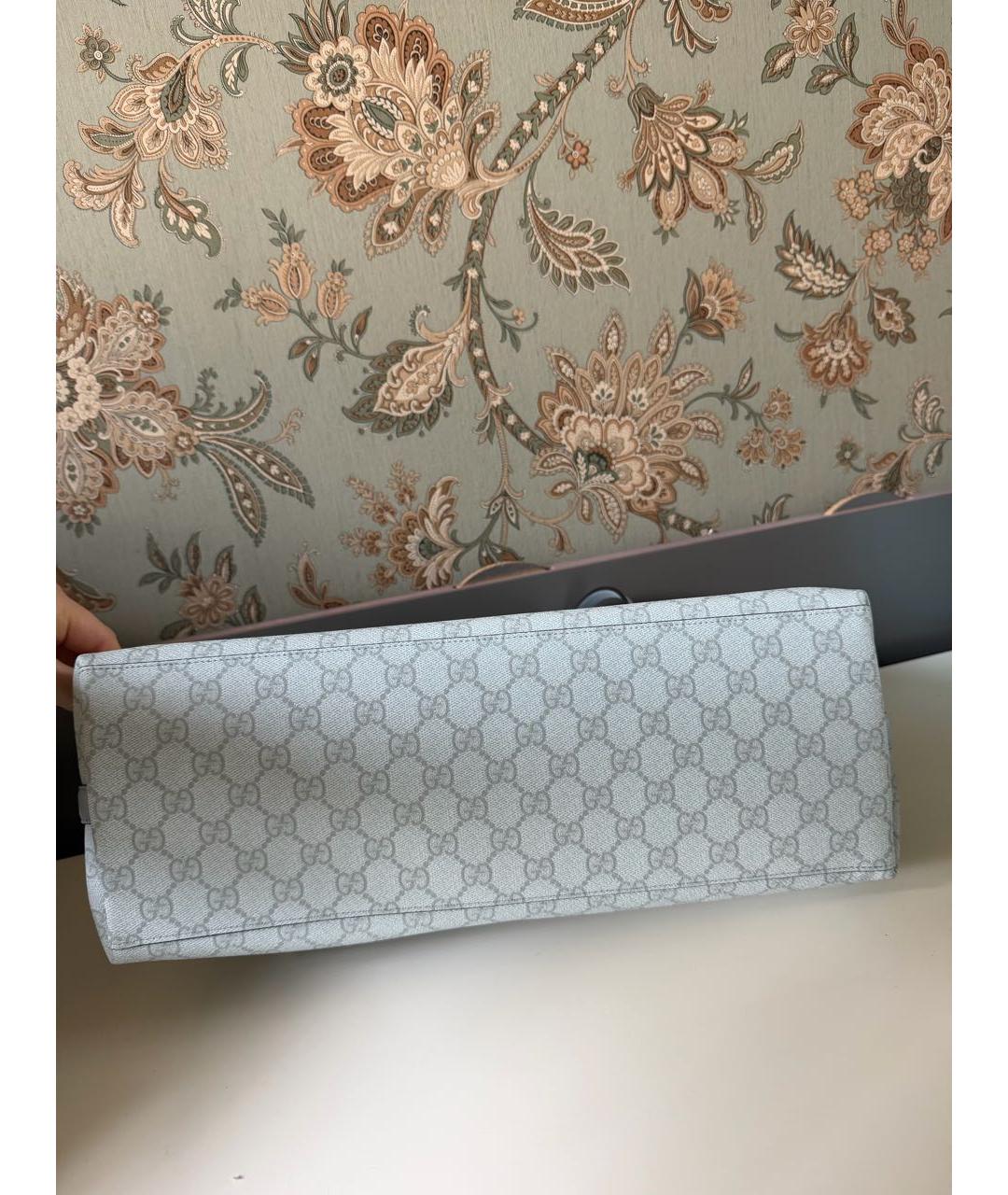 GUCCI Голубая канва сумка тоут, фото 8