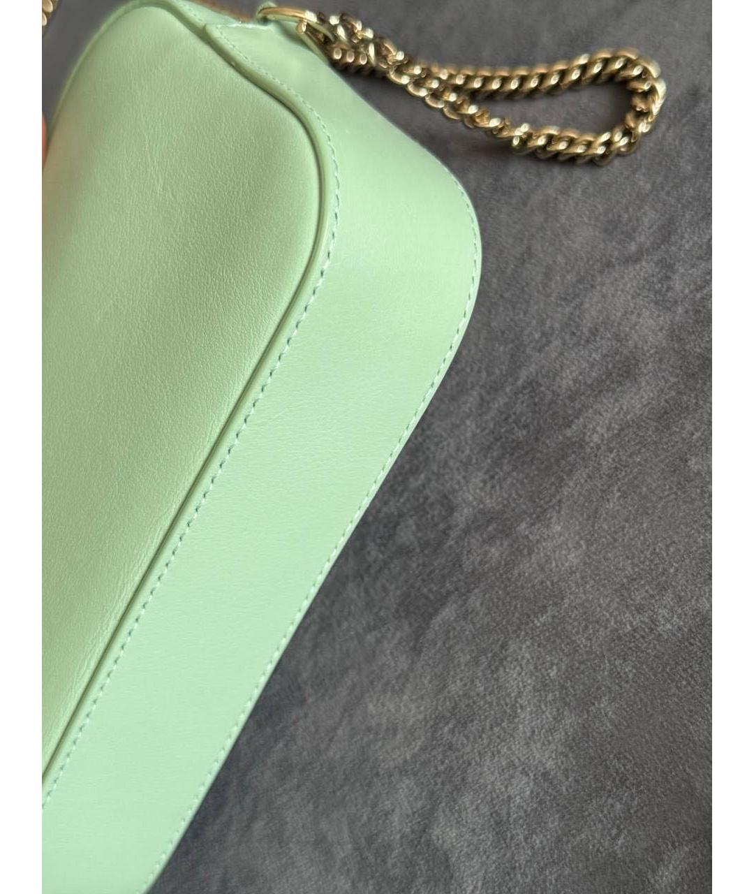GUCCI Салатовая кожаная сумка через плечо, фото 4