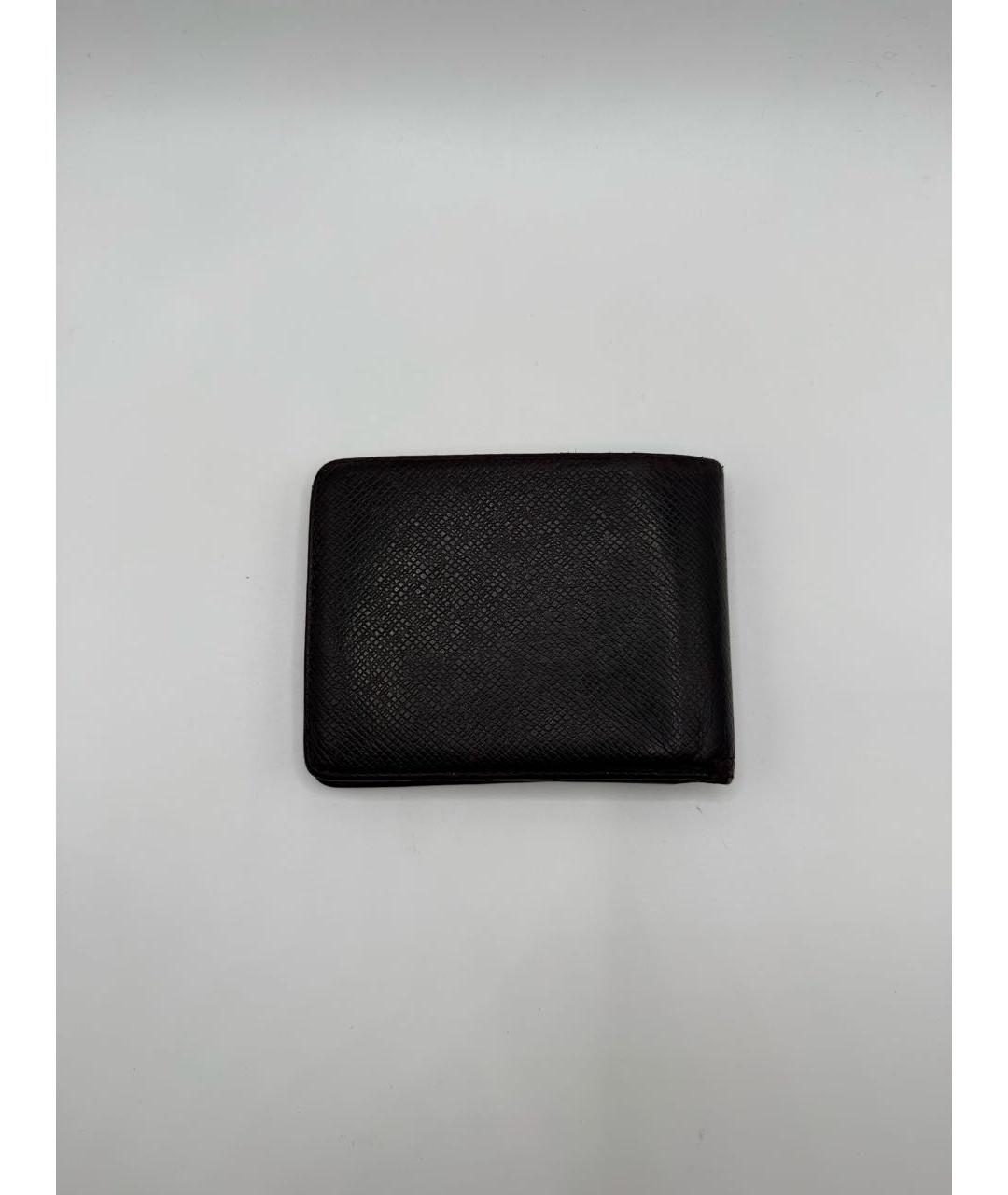 LOUIS VUITTON Бордовый кожаный кошелек, фото 2