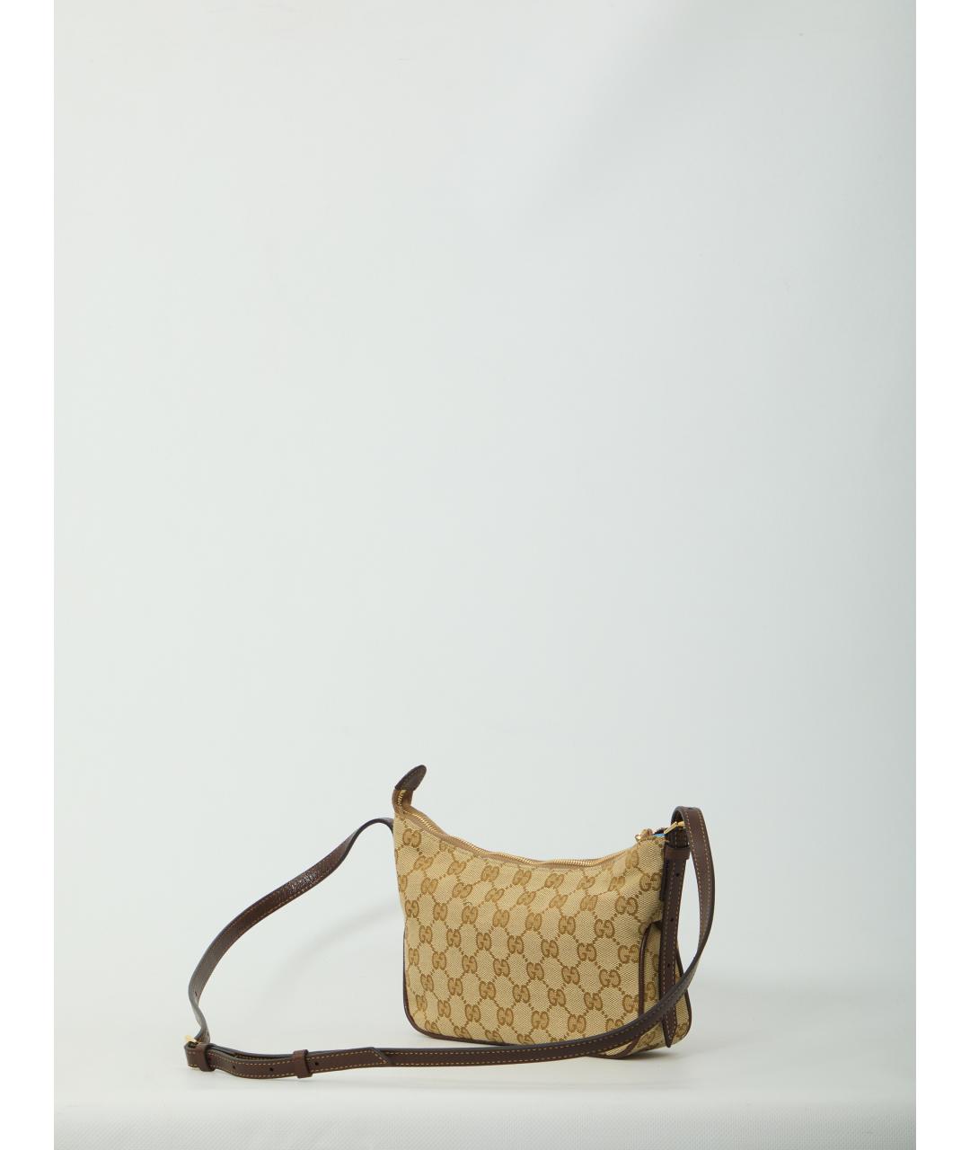GUCCI Бежевая канва сумка через плечо, фото 2