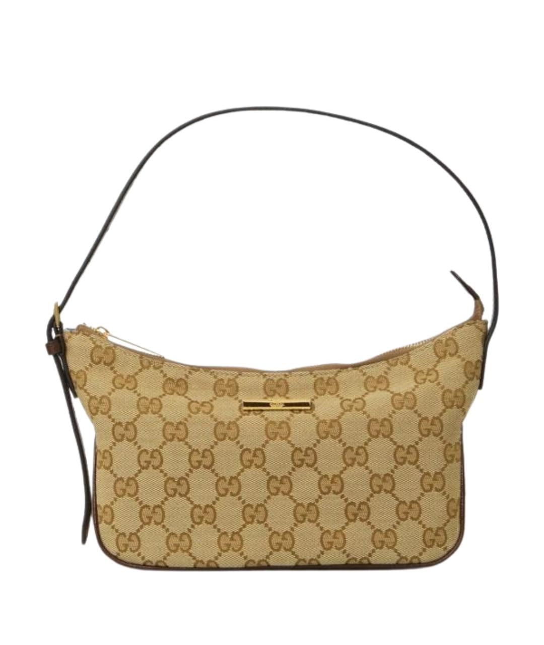 GUCCI Бежевая канва сумка через плечо, фото 1