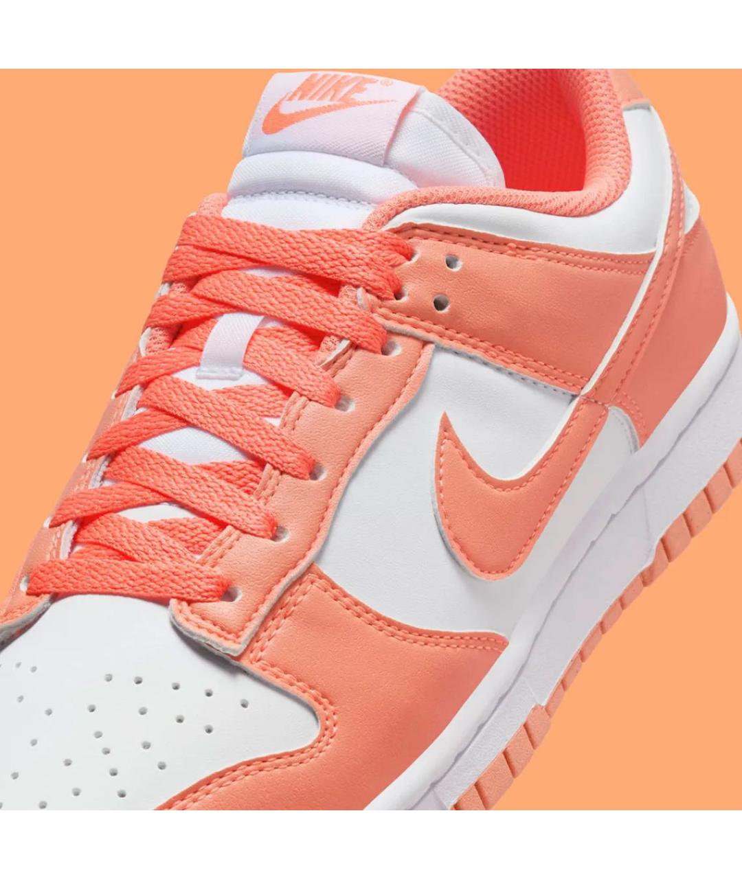 NIKE Оранжевые кожаные кроссовки, фото 5