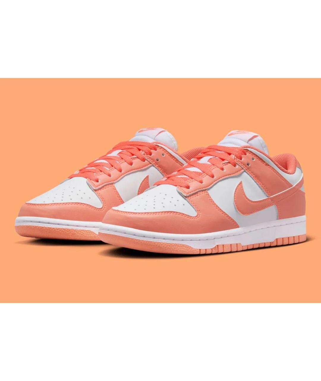 NIKE Оранжевые кожаные кроссовки, фото 2