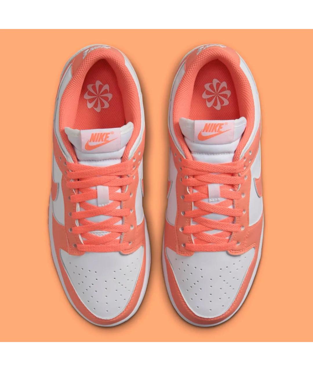 NIKE Оранжевые кожаные кроссовки, фото 3