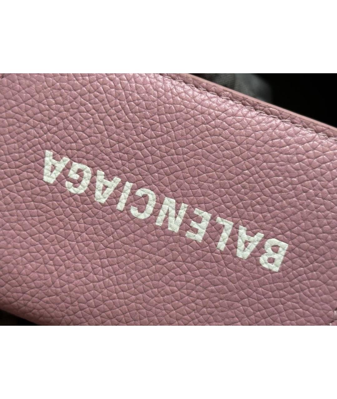 BALENCIAGA Розовый кожаный кошелек, фото 6