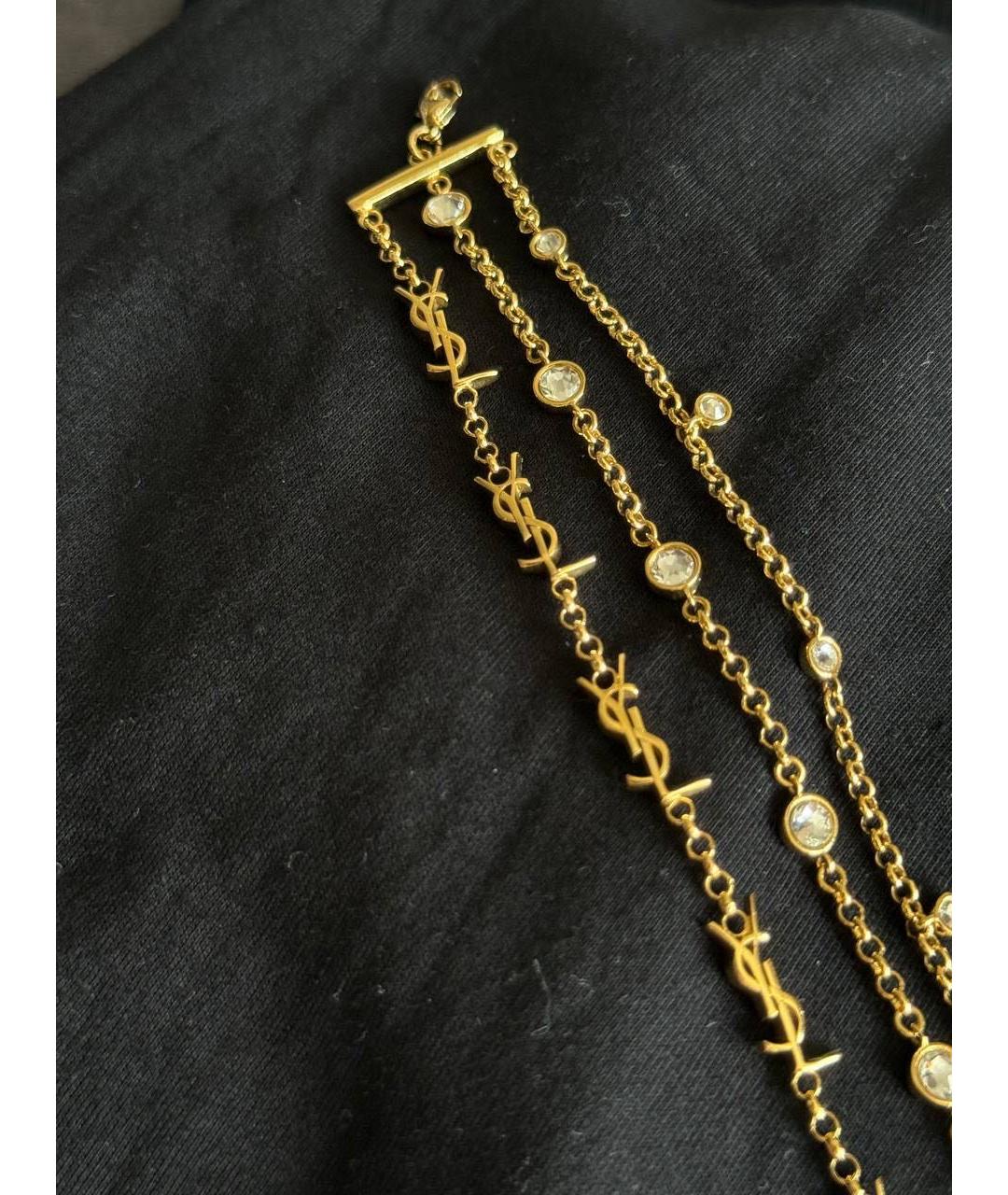 SAINT LAURENT Золотой браслет, фото 6