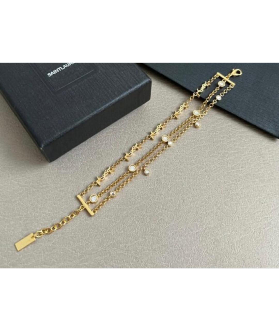 SAINT LAURENT Золотой браслет, фото 8