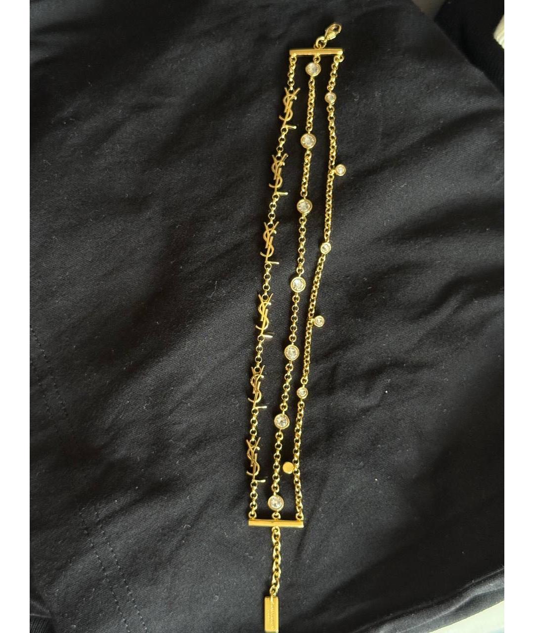 SAINT LAURENT Золотой браслет, фото 5