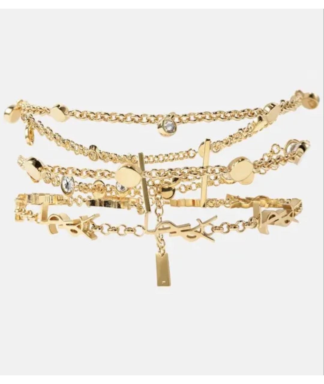 SAINT LAURENT Золотой браслет, фото 9
