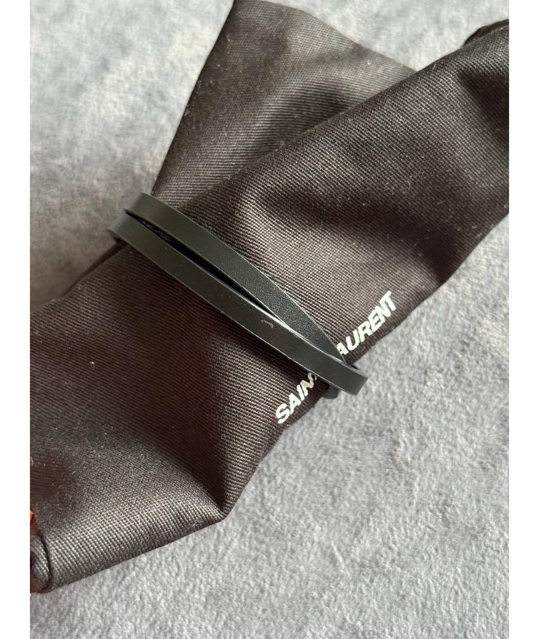 SAINT LAURENT Черный браслет, фото 8