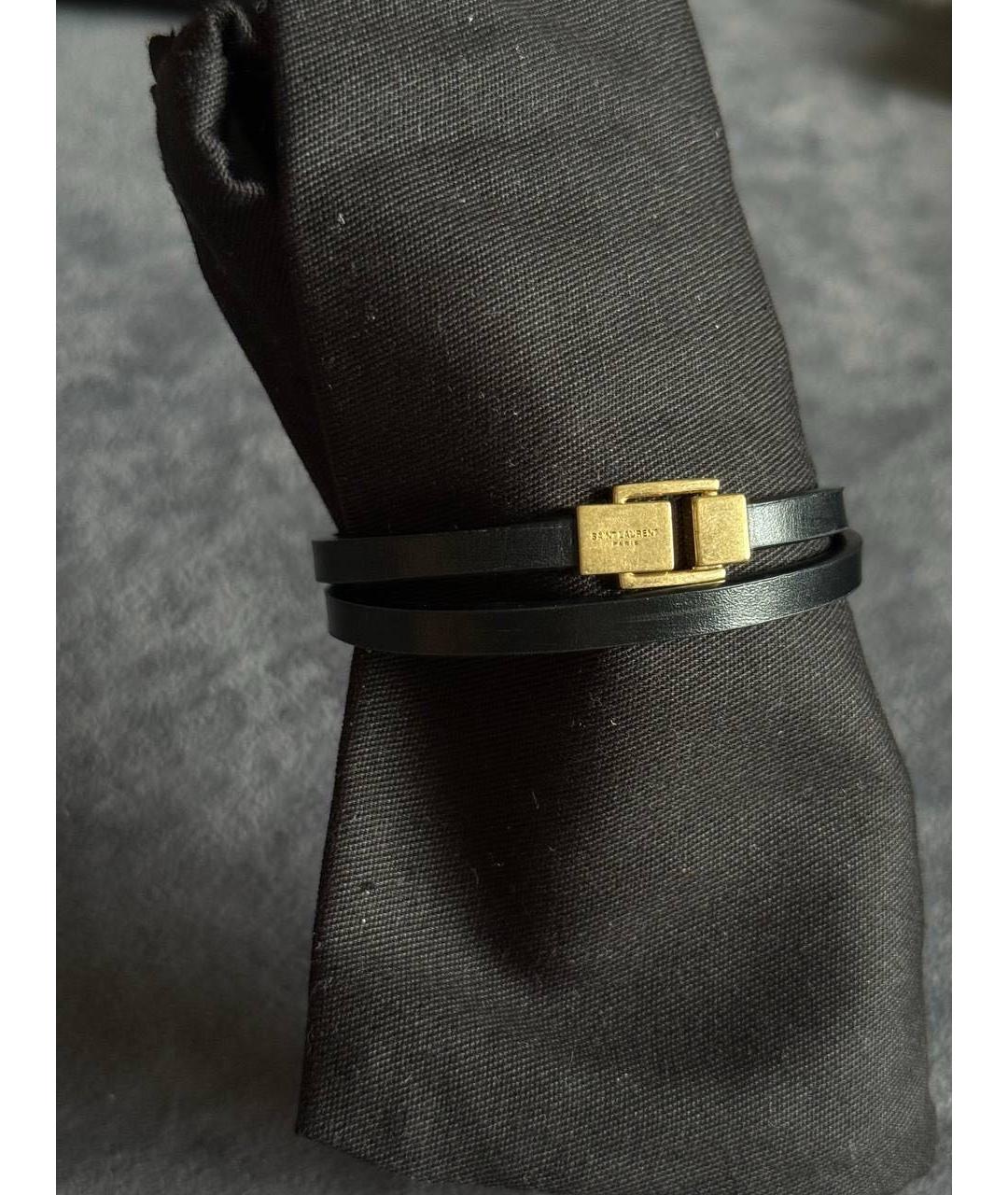 SAINT LAURENT Черный браслет, фото 5