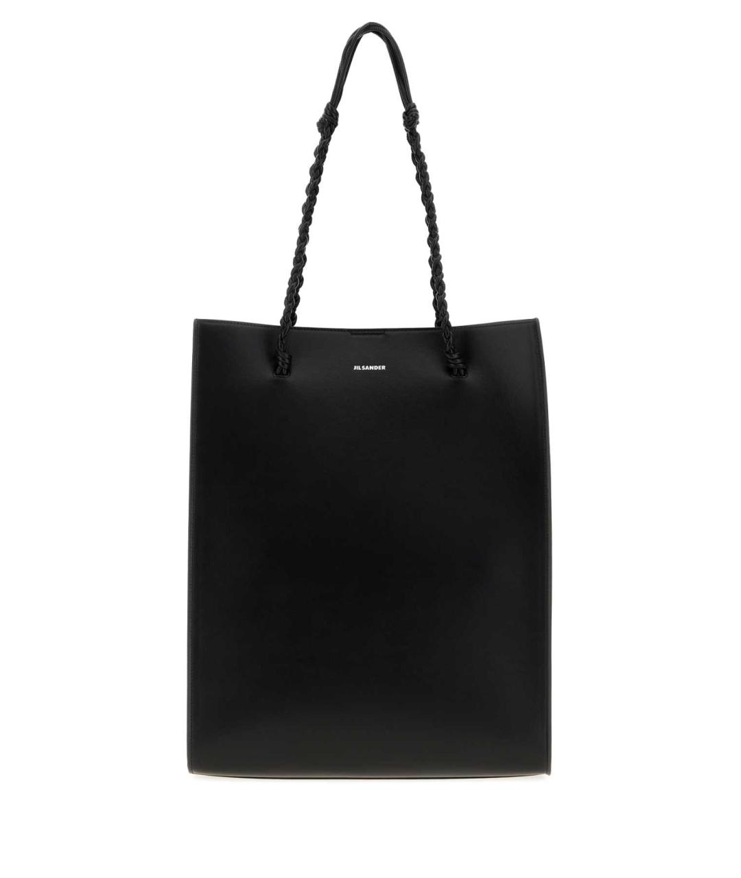 JIL SANDER Черная кожаная сумка на плечо, фото 1