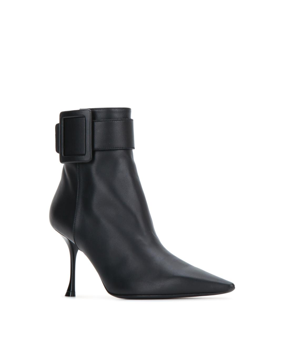 ROGER VIVIER Черные кожаные ботильоны, фото 2