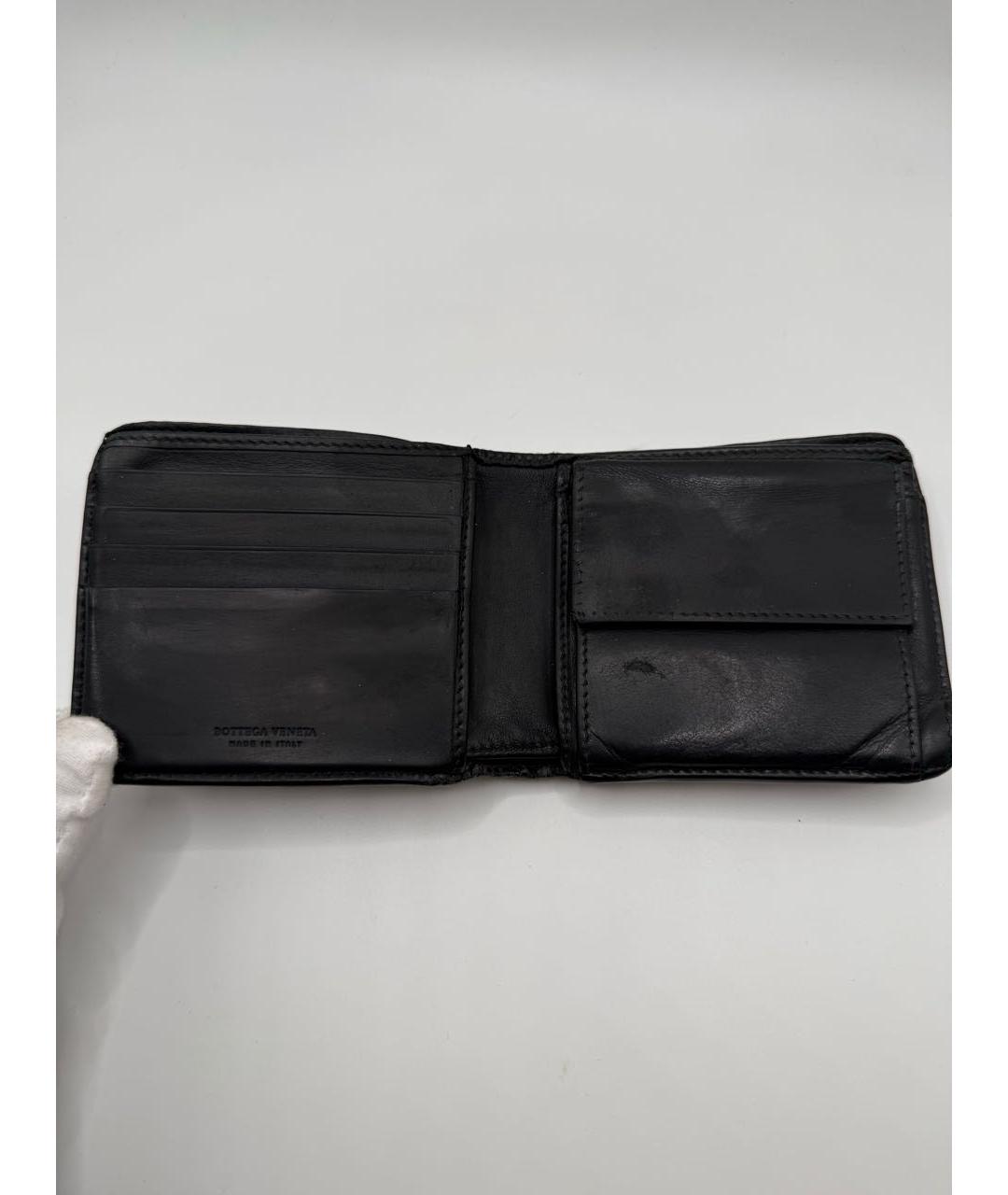 BOTTEGA VENETA Черный кожаный кошелек, фото 6