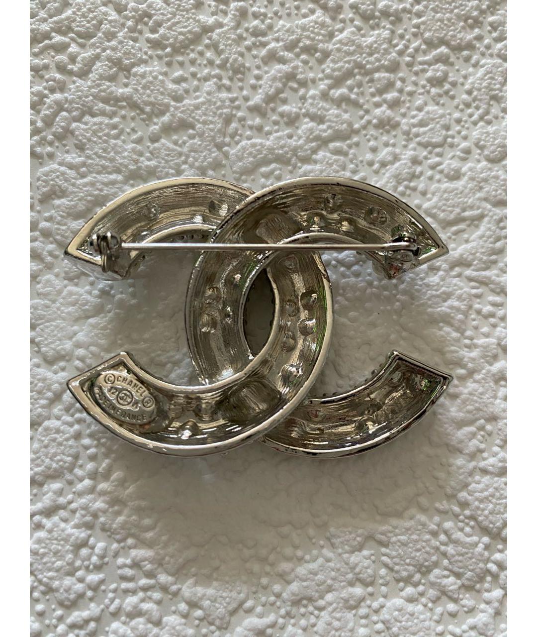 CHANEL Серебряная металлическая булавка / брошь, фото 2