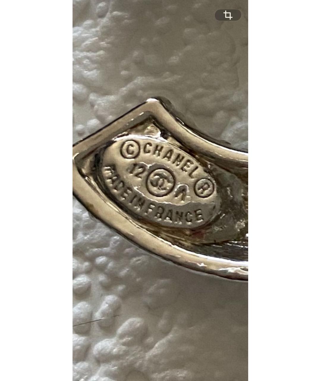 CHANEL Серебряная металлическая булавка / брошь, фото 3