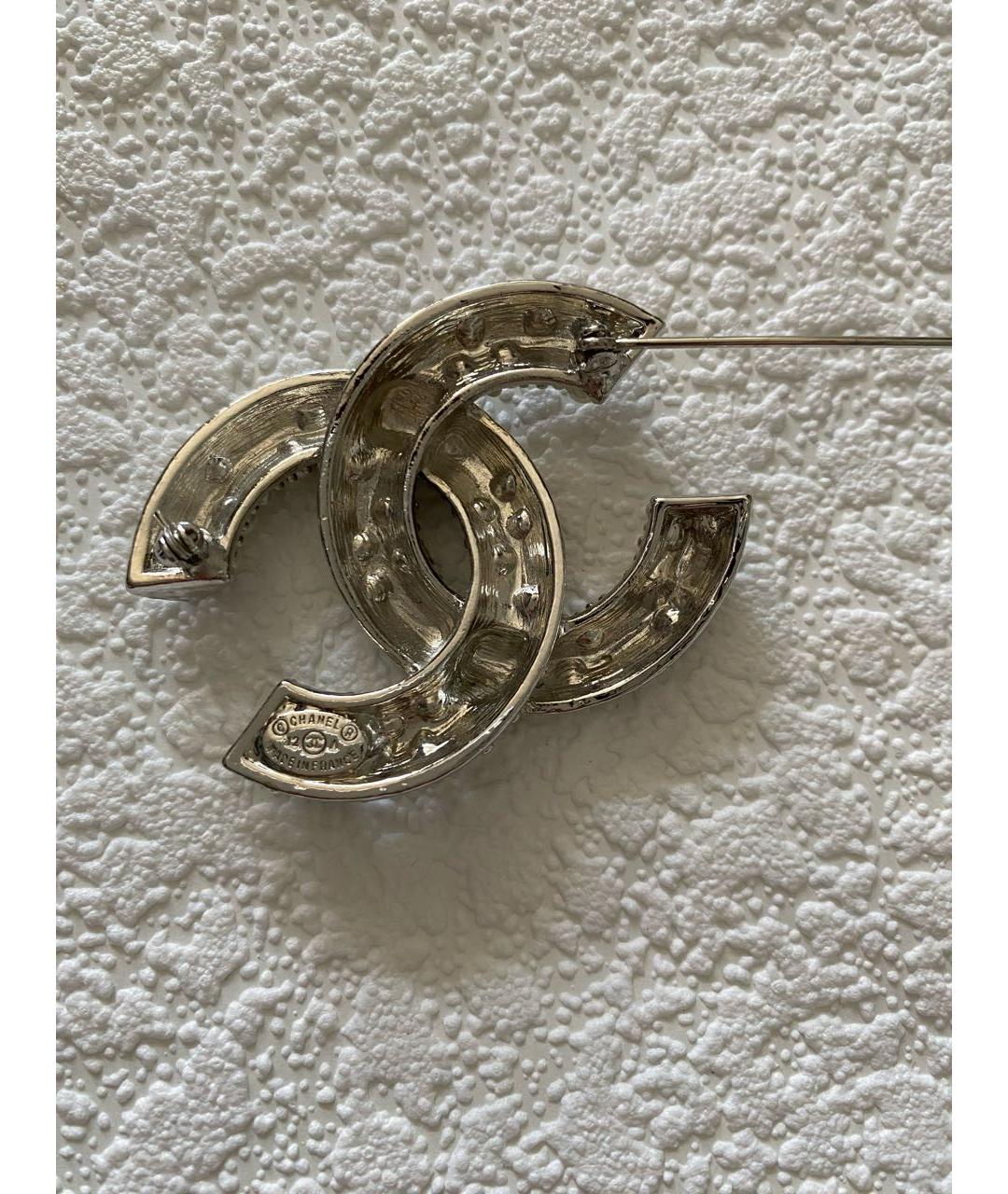 CHANEL Серебряная металлическая булавка / брошь, фото 4