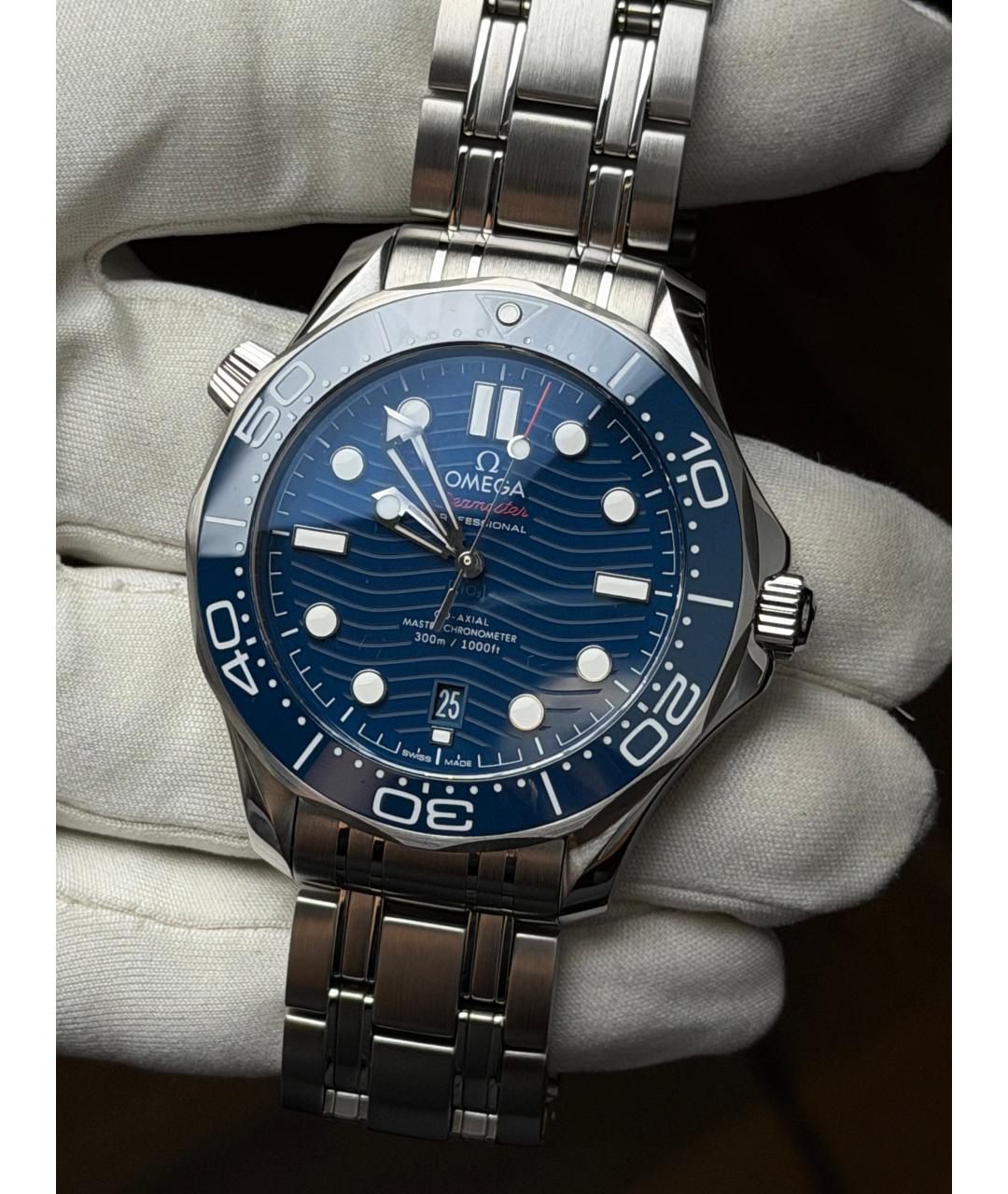 OMEGA Синие часы, фото 4