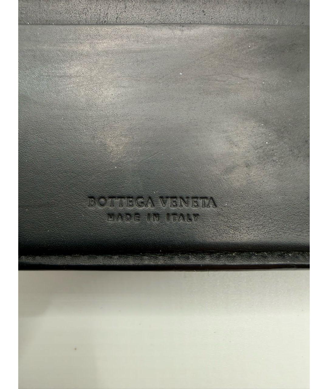BOTTEGA VENETA Черный кожаный кошелек, фото 7