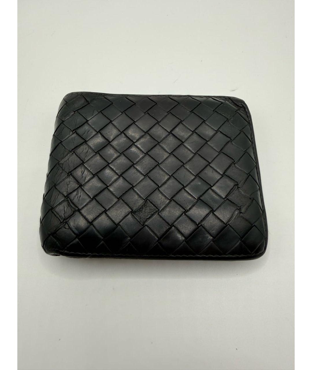 BOTTEGA VENETA Черный кожаный кошелек, фото 3