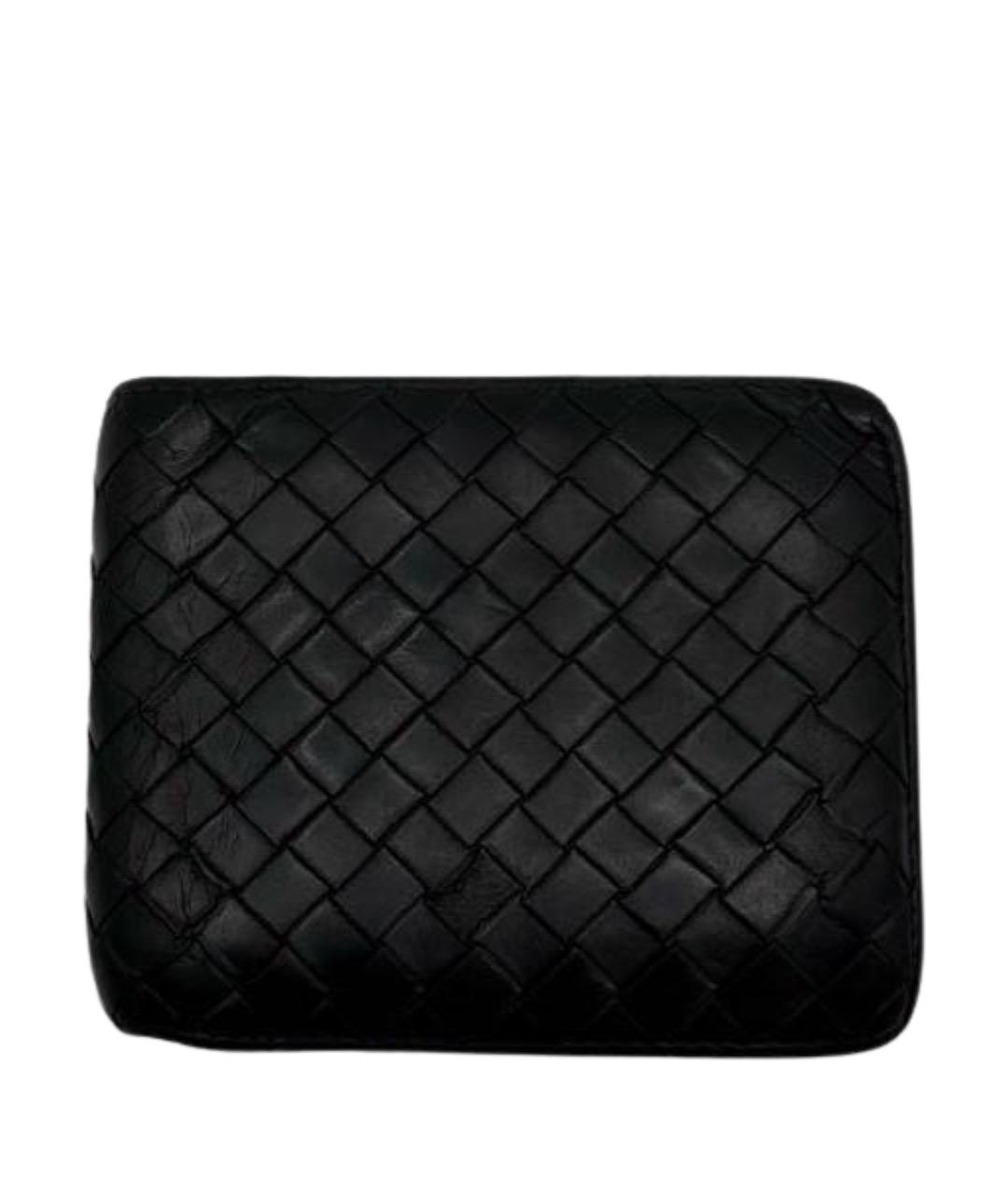 BOTTEGA VENETA Черный кожаный кошелек, фото 1