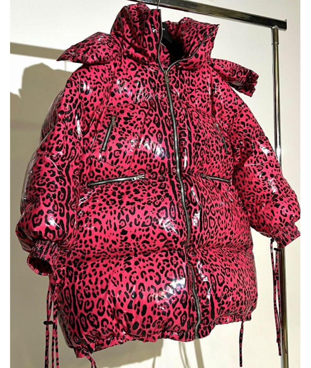 DOLCE&GABBANA Розовый нейлоновый пуховик, фото 5