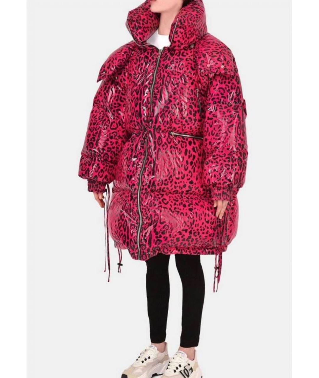 DOLCE&GABBANA Розовый нейлоновый пуховик, фото 2