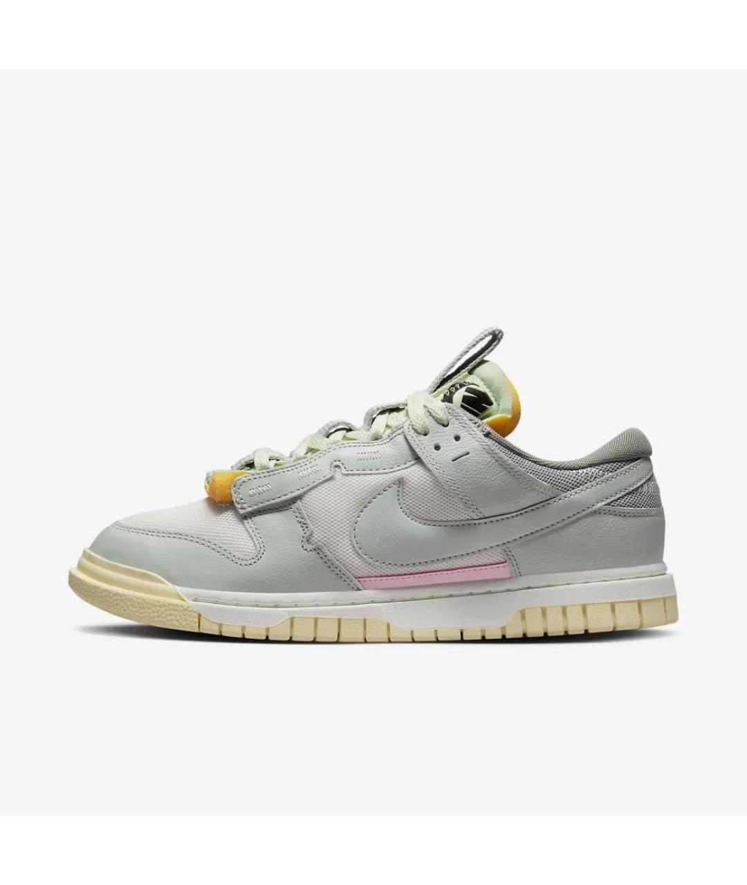 NIKE Серые кожаные низкие кроссовки / кеды, фото 7