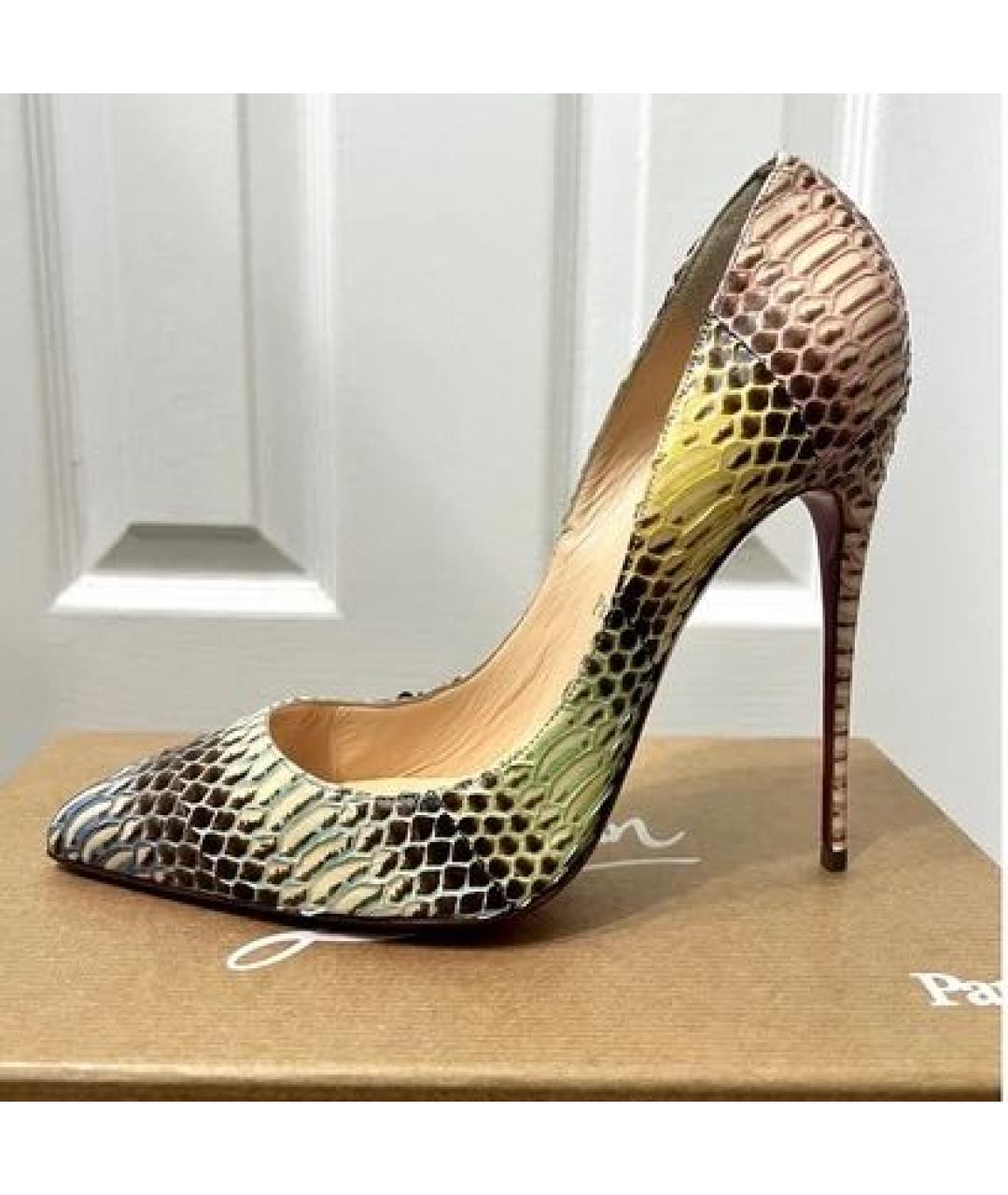 CHRISTIAN LOUBOUTIN Мульти туфли из экзотической кожи, фото 7