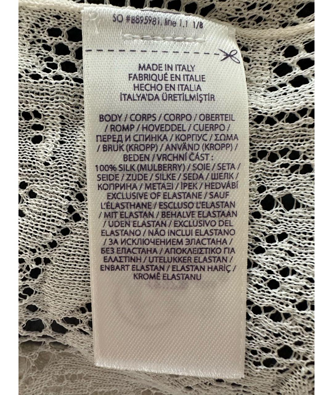 RALPH LAUREN PURPLE LABEL Белое шелковое повседневное платье, фото 5
