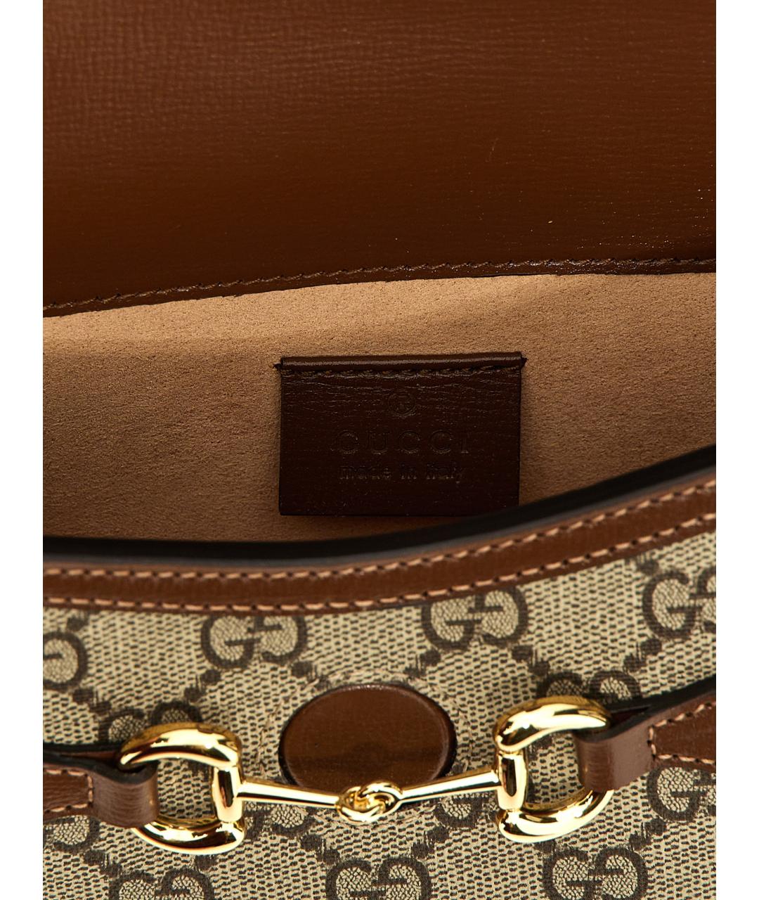 GUCCI Коричневая канва сумка на плечо, фото 4