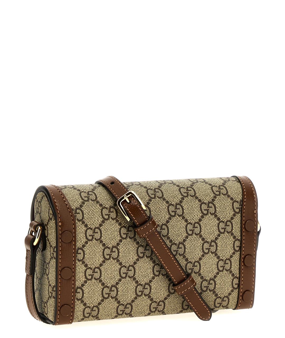 GUCCI Коричневая канва сумка на плечо, фото 2