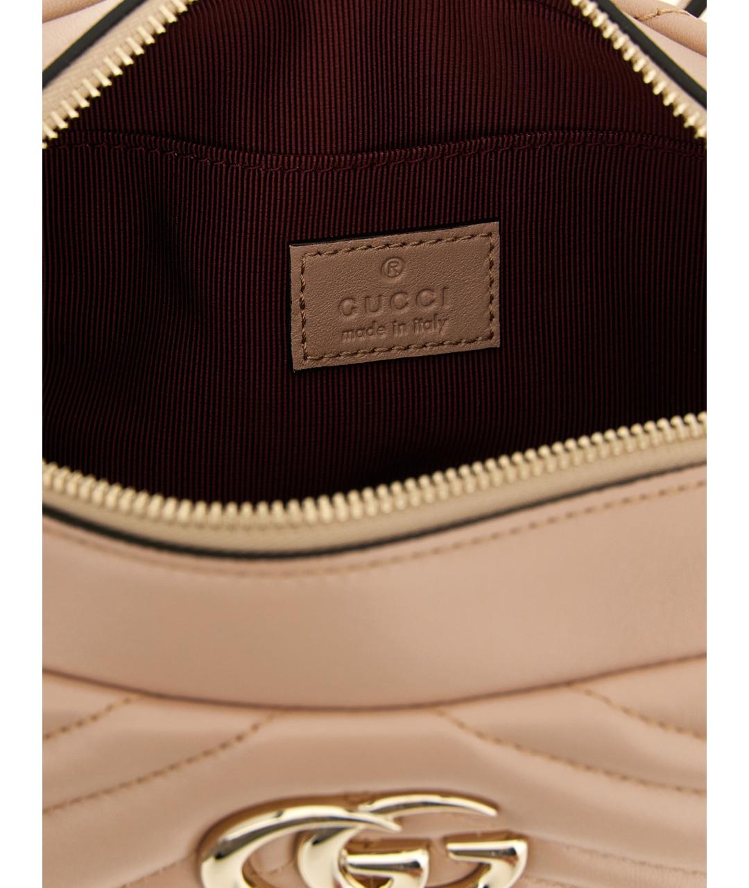 GUCCI Розовая кожаная сумка через плечо, фото 4