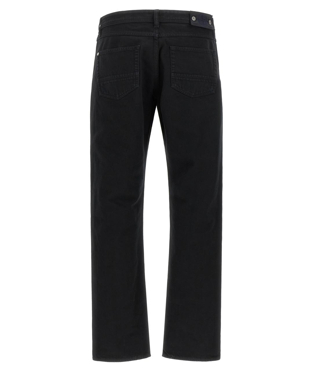 STONE ISLAND Черные хлопковые прямые джинсы, фото 2