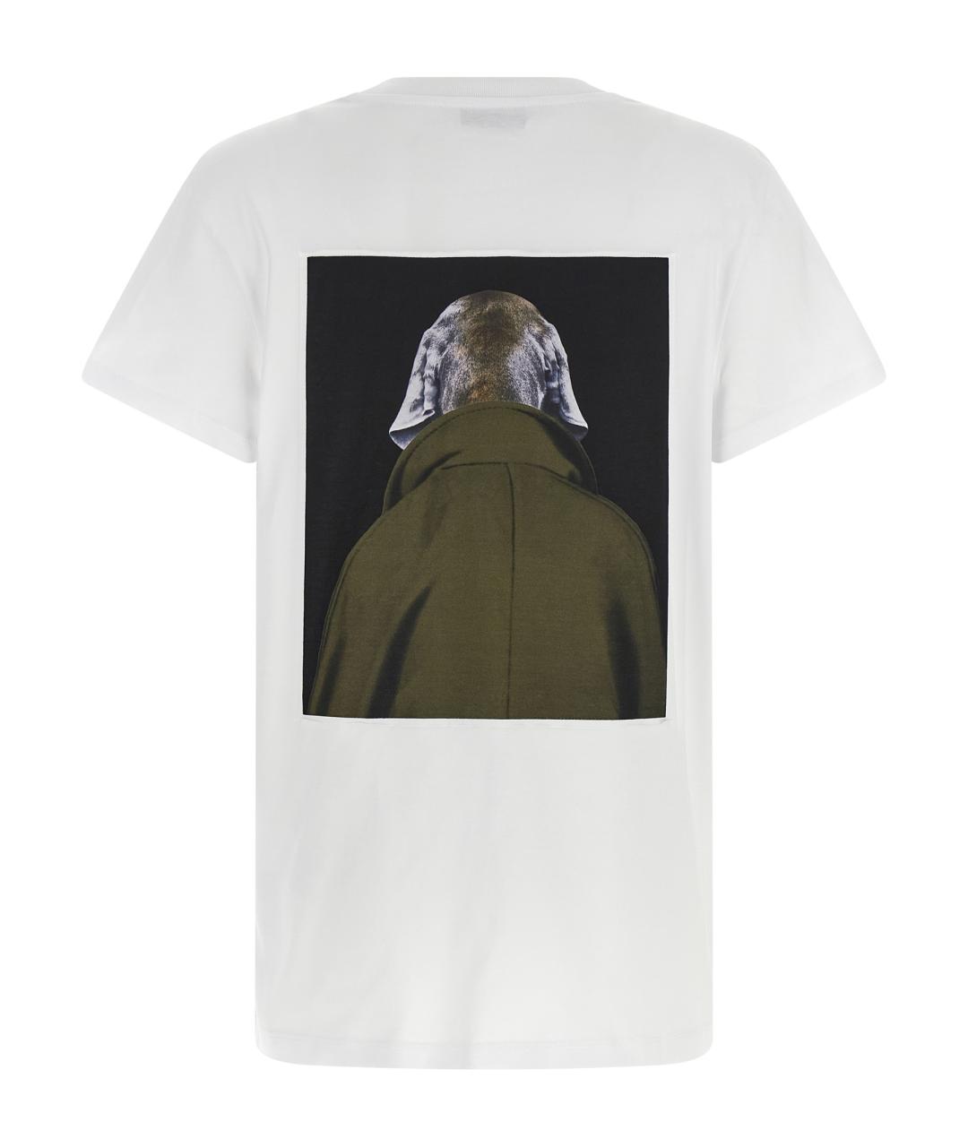 MAX MARA Белая хлопковая футболка, фото 2