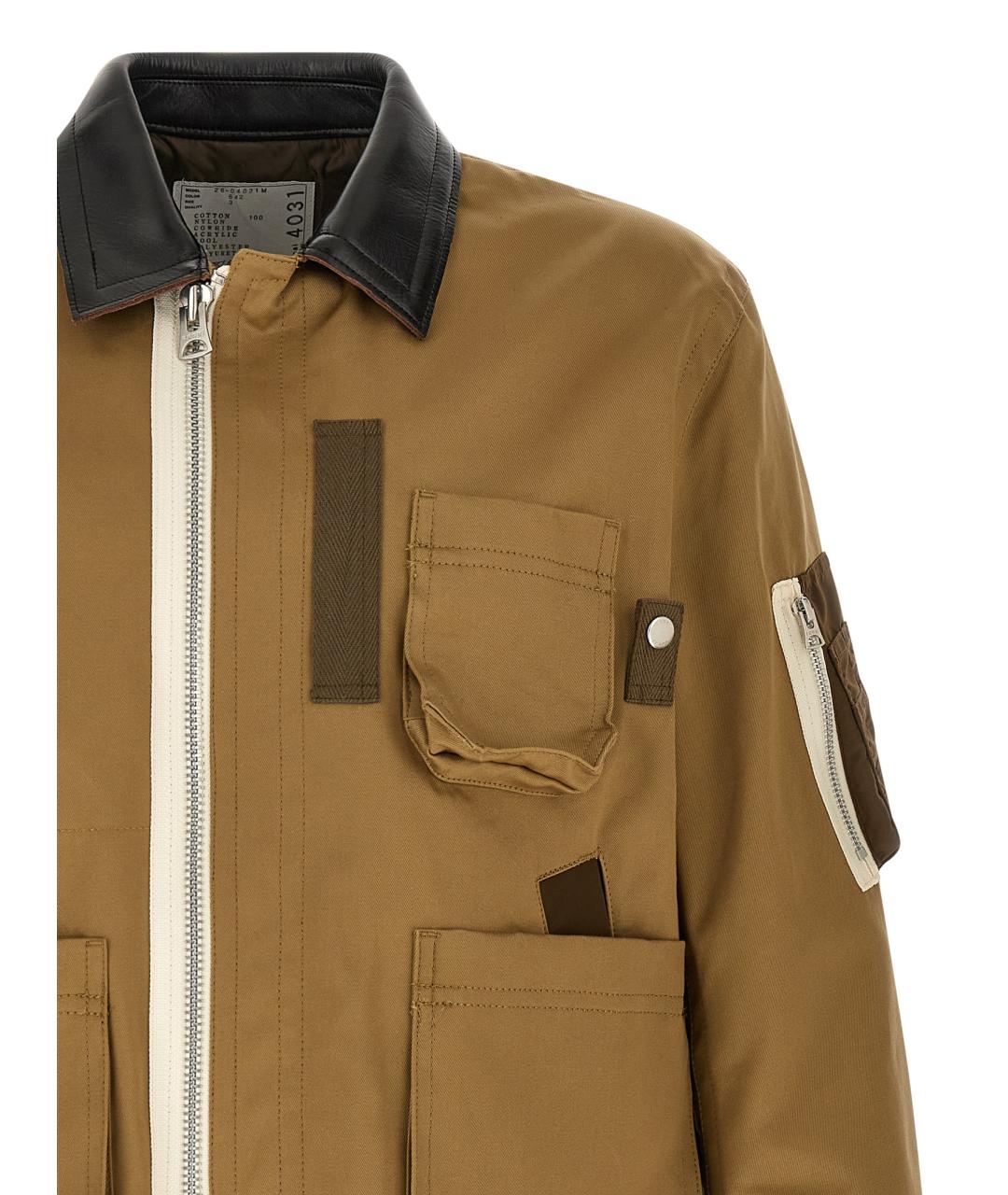 SACAI Коричневая хлопковая куртка, фото 3