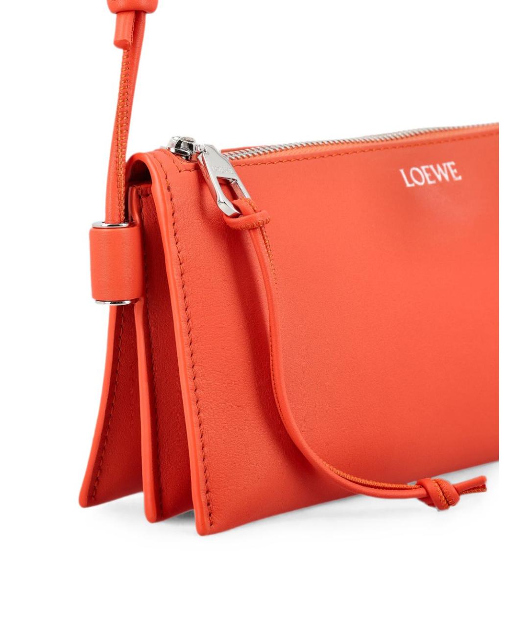 LOEWE Оранжевая кожаная сумка через плечо, фото 4