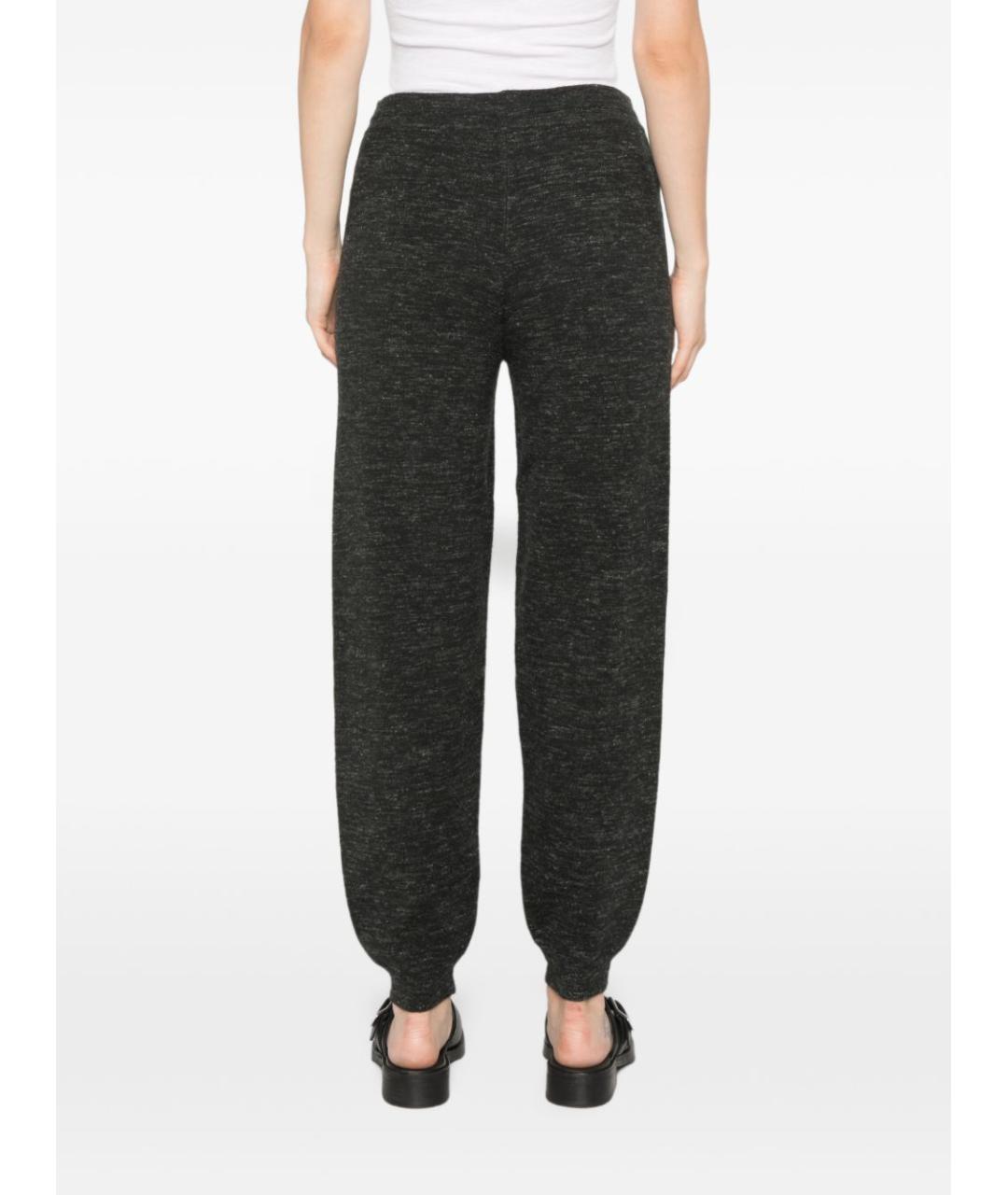 ISABEL MARANT ETOILE Черные шерстяные прямые брюки, фото 3